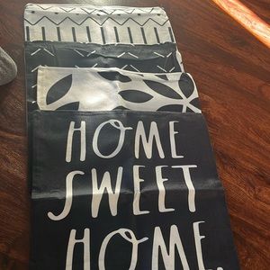 4 pack home sweet home variety pack of pillows black and white